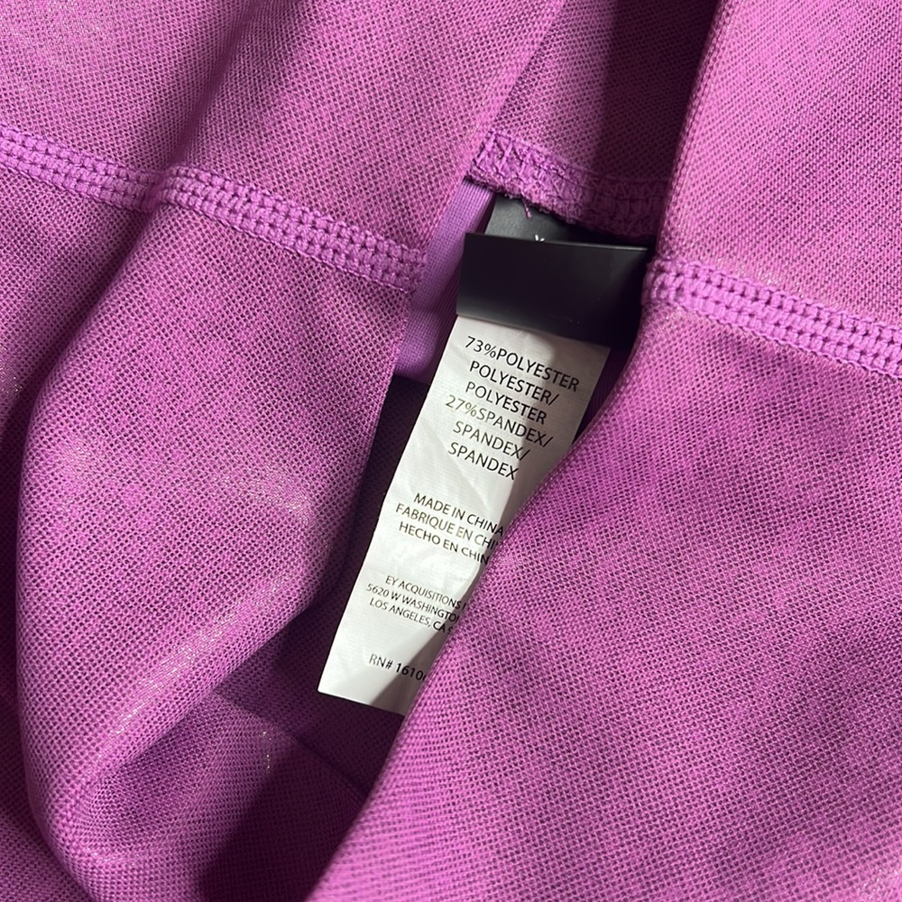 ELECTRIC YOGA Purple Python Embossed Faux Leather Leggings XS - Picture 11 of 15